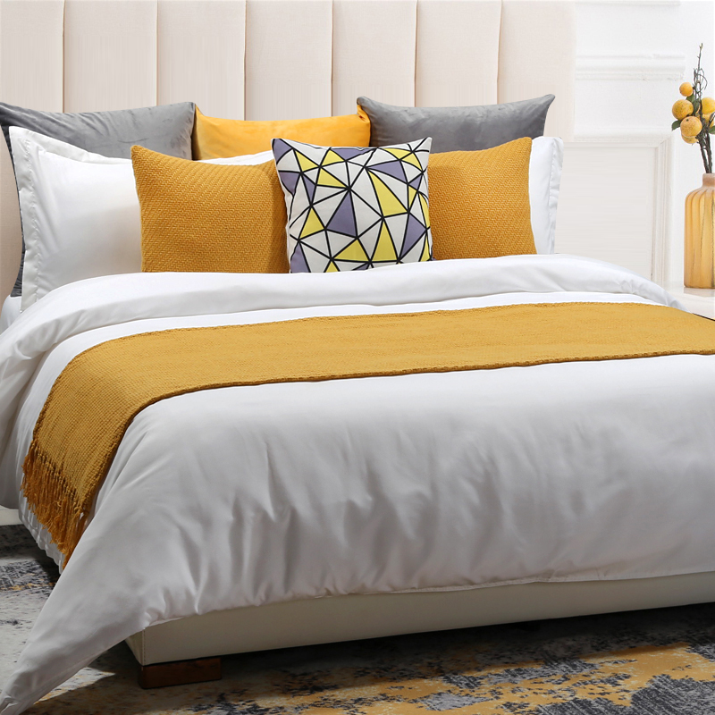 C% Cottonus 250tc patet Sateen Alba Hotel Bedding Set