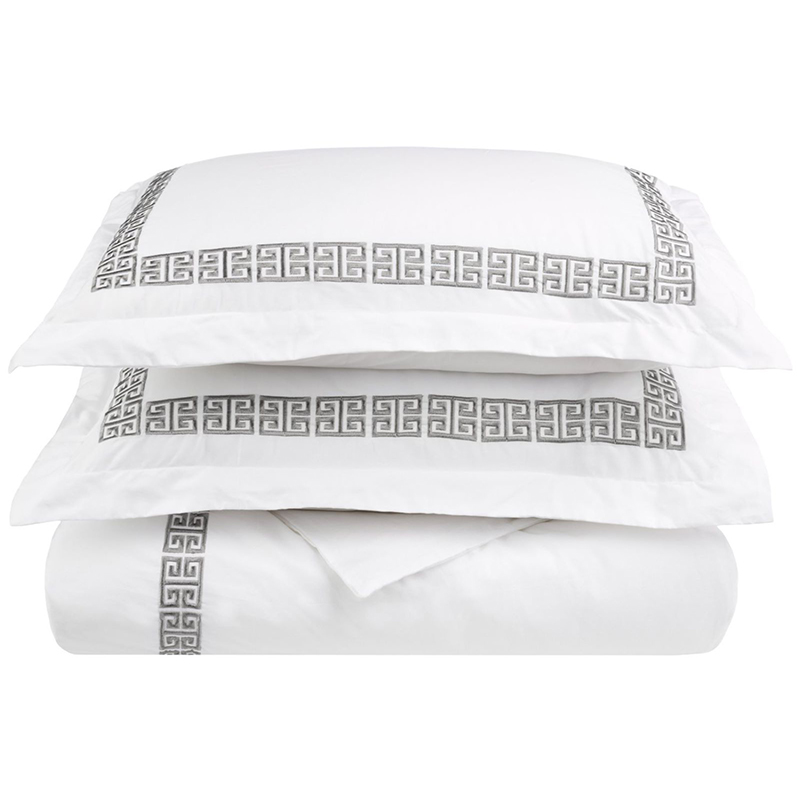 Premium Hotel People Pertinens Lectum Set 400TC Satin Alba