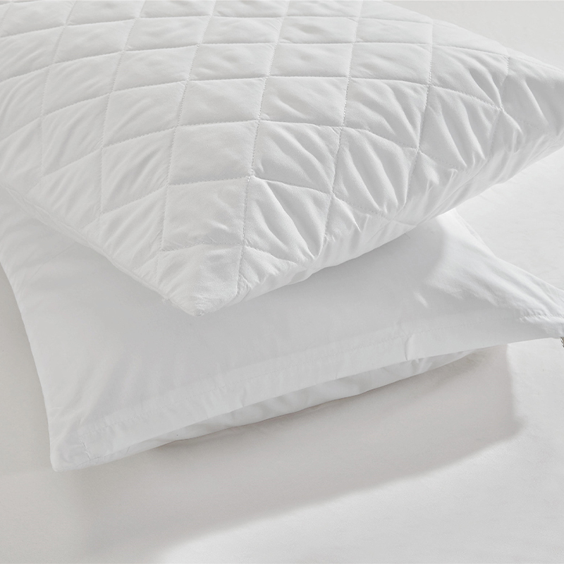 Zippered Watchproof 100GSM Microfiber Quilted Hotel lectum Pillow Protector