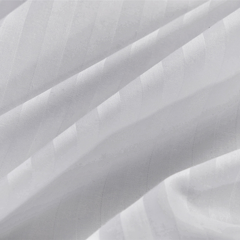 Pura Cottonus White TC300 Sateen Stripe Deversorium lectum laminas Supple Pura Cottonus White TC300 Sateen Stripe Deversorium lectum laminas Supple
